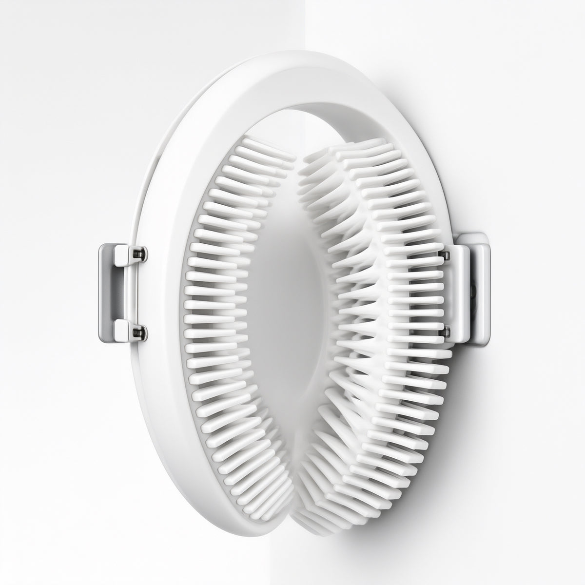 Corner-Mounted Cat Self-Grooming Brush — lifestyle image