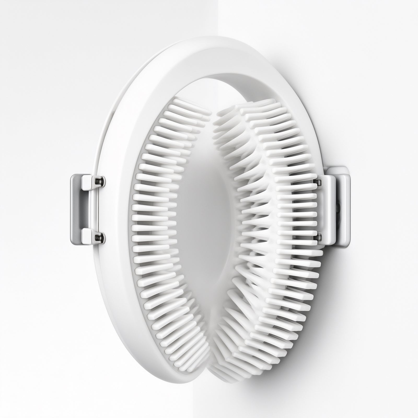Corner-Mounted Cat Self-Grooming Brush — lifestyle image
