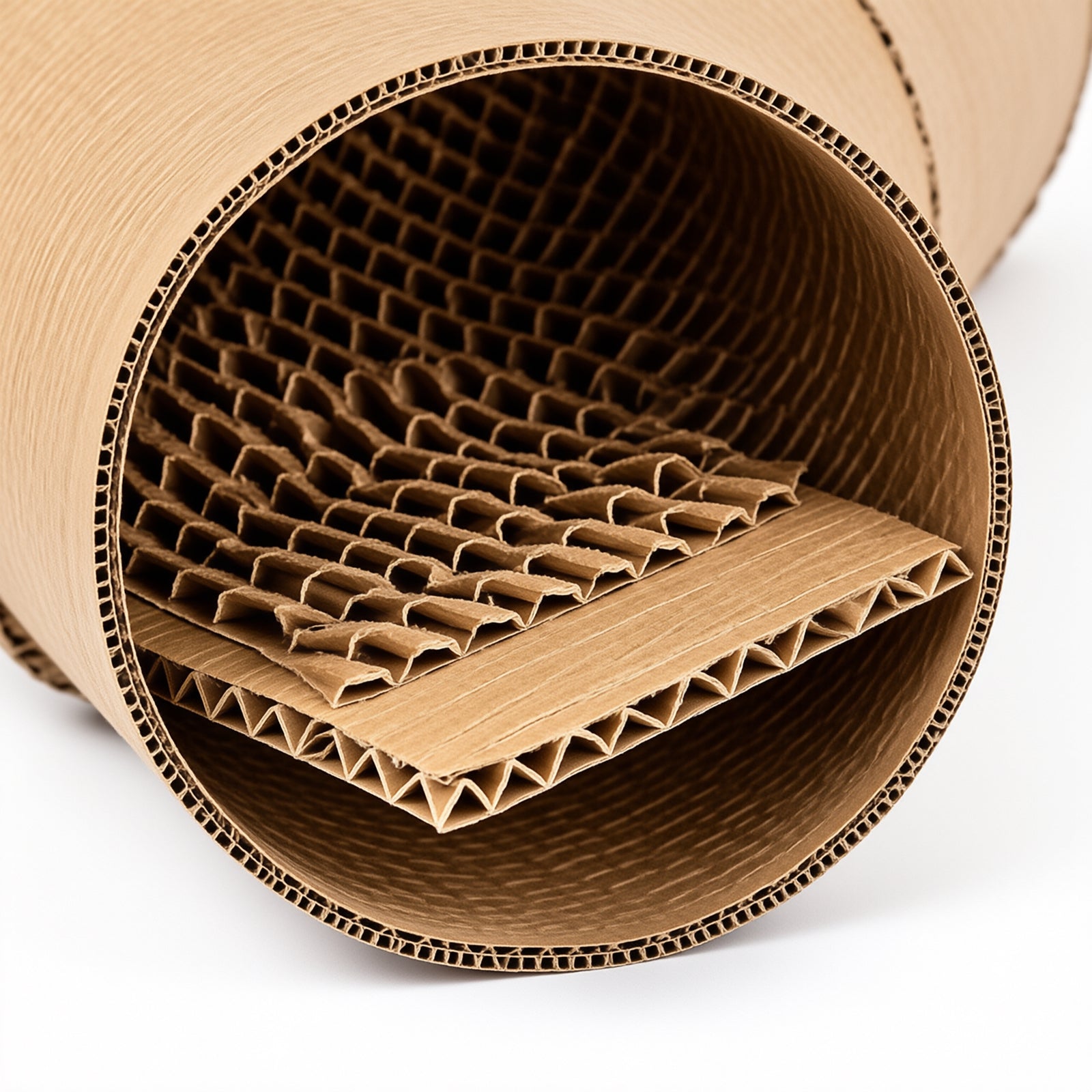 Corrugated Cardboard Cat Tunnel and Scratcher — detail image