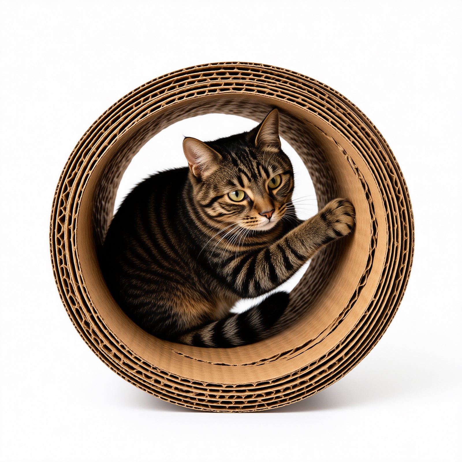 Corrugated Cardboard Cat Tunnel and Scratcher — main image