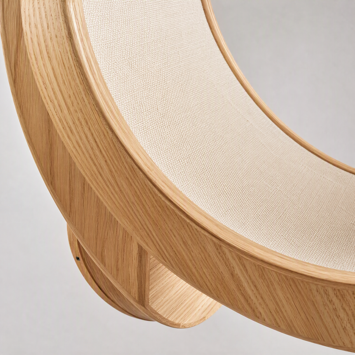 Crescent Wooden Hanging Window Cat Bed — detail image