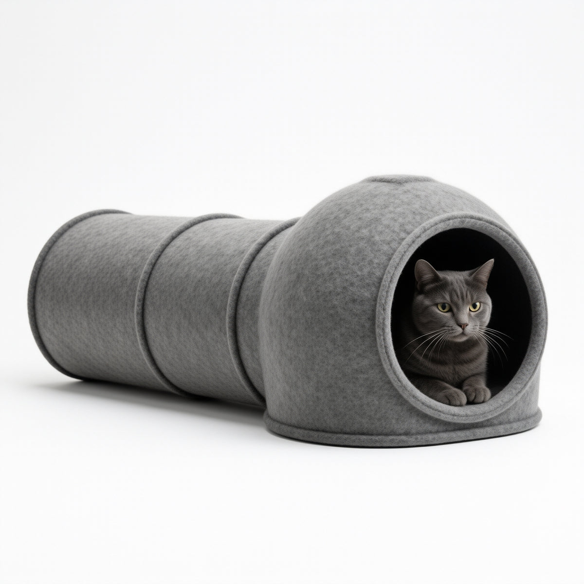 Felt Cat Tunnel and Enclosed Hideaway — lifestyle image