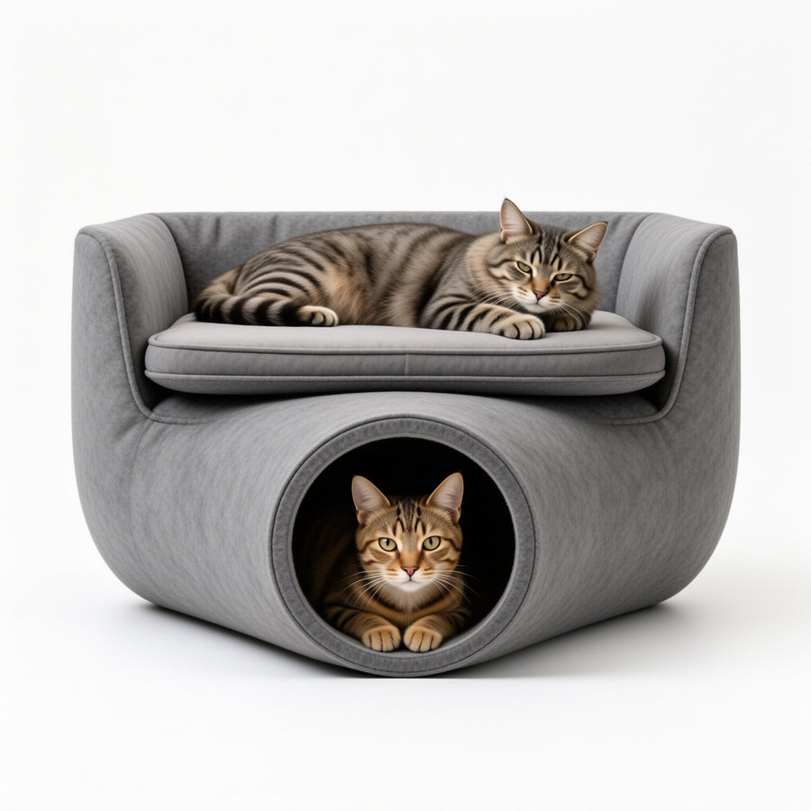 Felt Cat Tunnel Sofa and Bed — main image