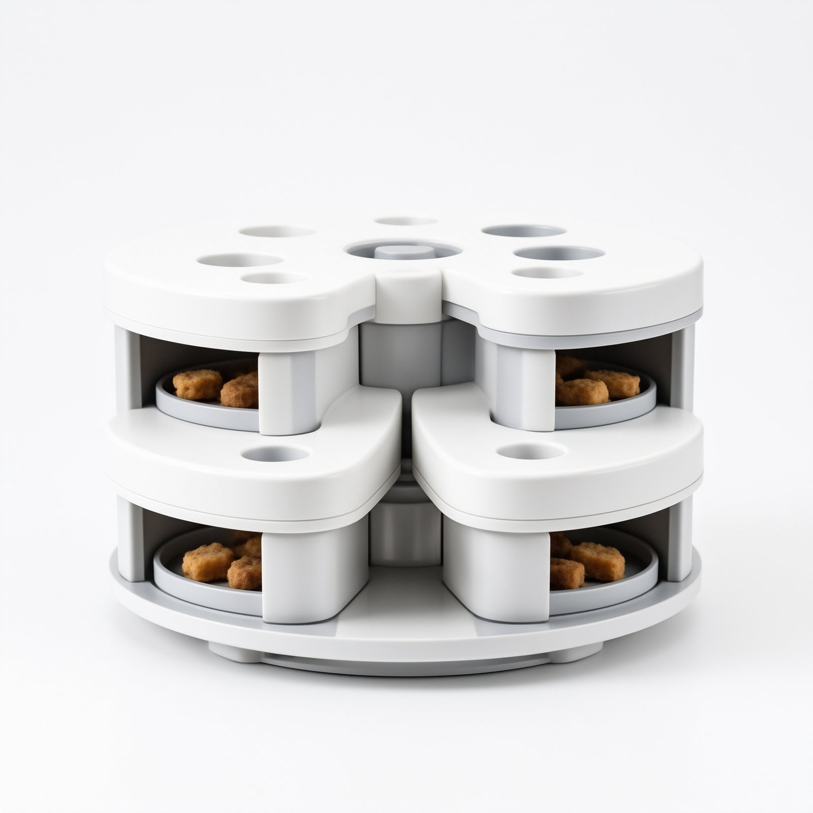Multi-Level Rotating Cat Puzzle Feeder — main image