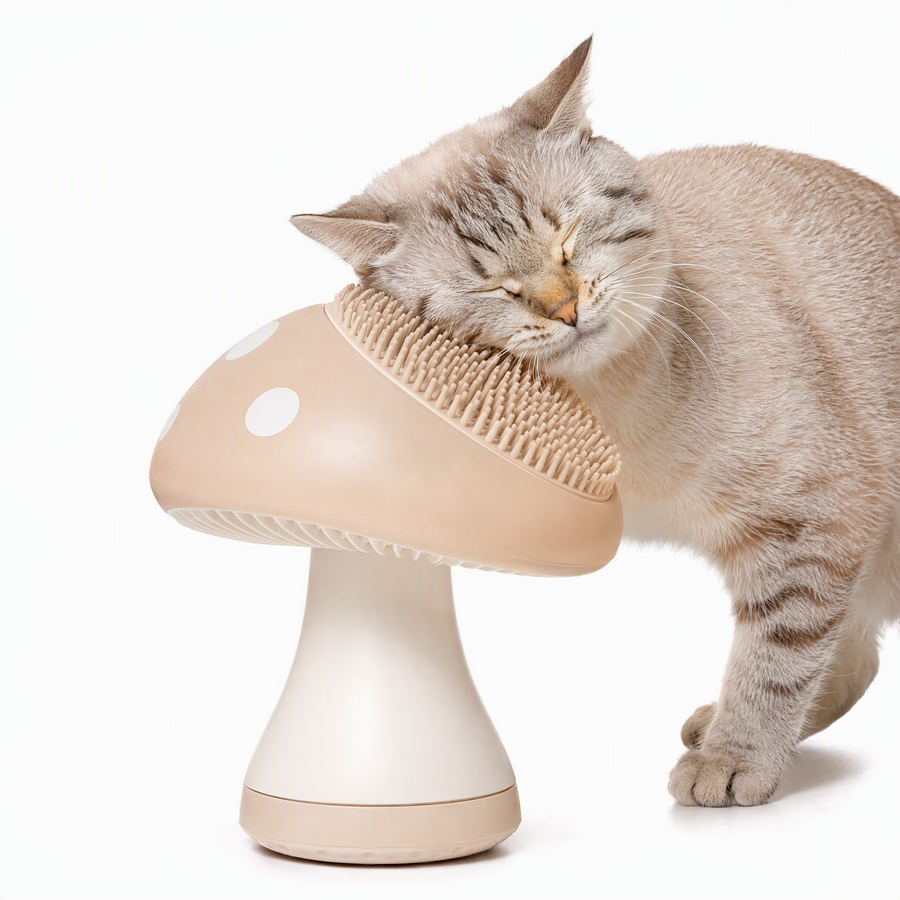 Mushroom Cat Self-Groomer with Catnip Compartment — main image
