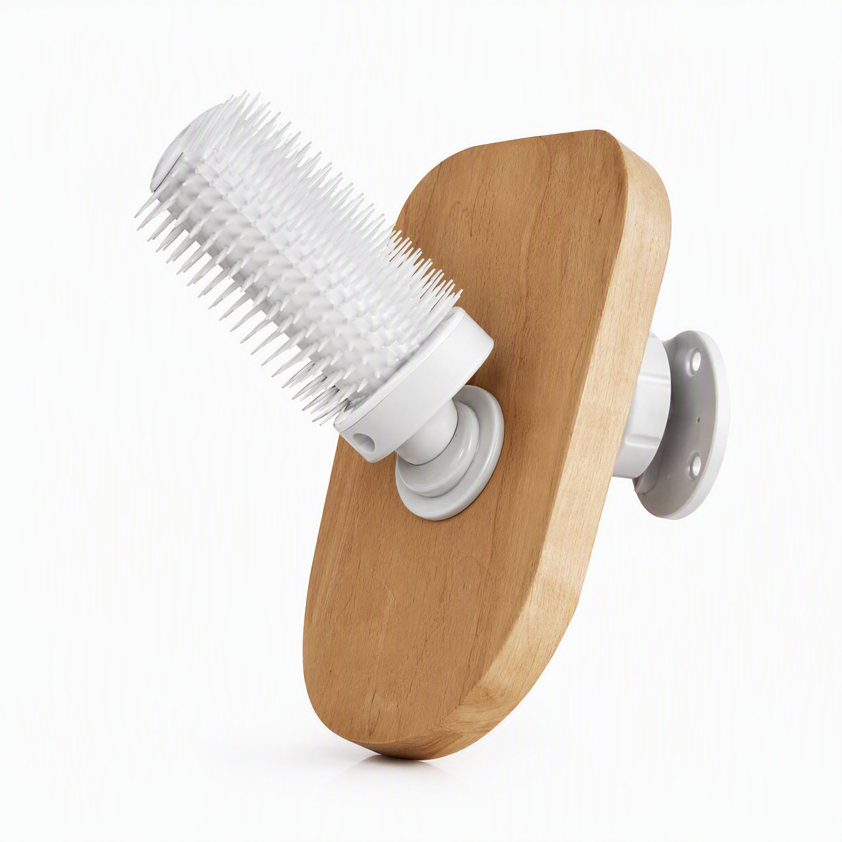 Wooden-Base Cat Self-Grooming Brush — lifestyle image