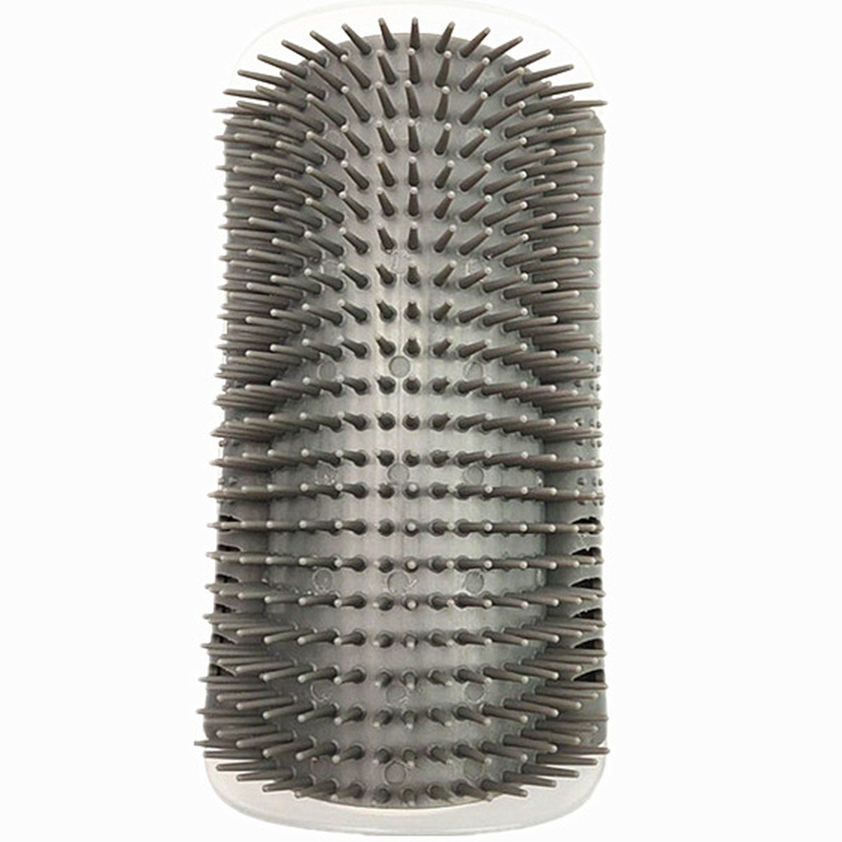 Wall-Mounted Self-Grooming Cat Brush with Removable Bristle Pad — close-up detail